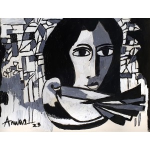 Anwar Maqsood, 12 x 16 Inch, Mixed  Meida on Paper , Figurative Painting, AC-AWM-063